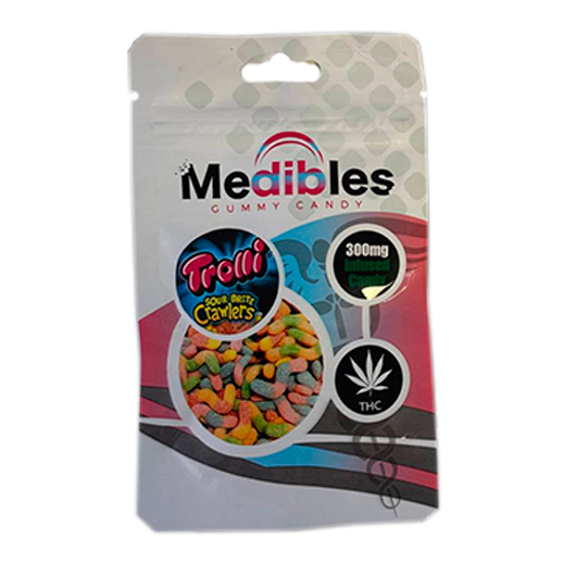Medibles THC Gummies – Sour Brite Crawlers | 300mg THC