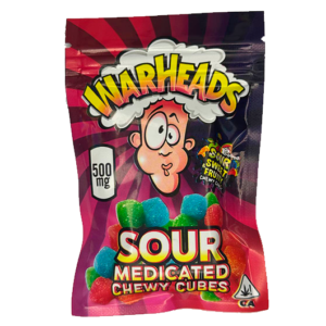 Warheads Sour Chewy Cubes | 500mg THC Edibles